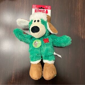 KONG Green and Tan Plush Dog Toy